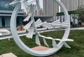宣傳主題雕塑廠家制作，藝術形象標識，地標美陳雕塑