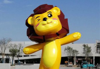 廣場獅子雕塑，卡通動物景觀小品，商場美陳擺件