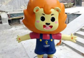 游樂場卡通獅子雕塑廠家，動物美陳景觀雕塑