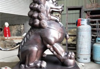 獅子雕塑優選，城市裝飾，展示蹲獅雕塑定做