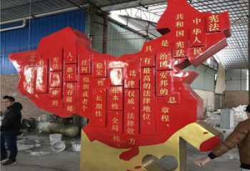 地圖雕塑制作，陸地擺件，不銹鋼地圖雕塑制造廠家