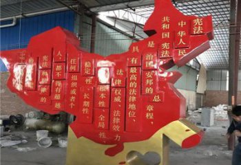 烤漆地圖雕塑，白鋼構件，不銹鋼地圖雕塑生產廠家