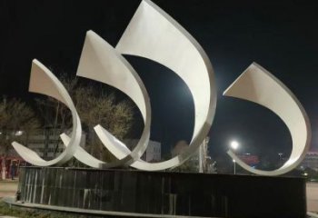 農(nóng)村帆船雕塑，烤漆景觀雕塑，抽象效果