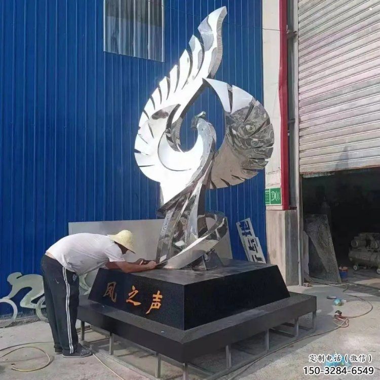 鳳凰雕塑制作廠家，城市雕塑，不銹鋼鳳凰雕塑生產