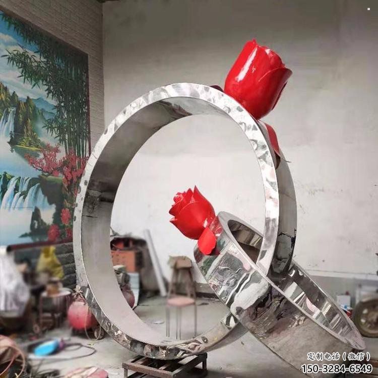 鋼管指環雕塑 鋼管指環雕塑