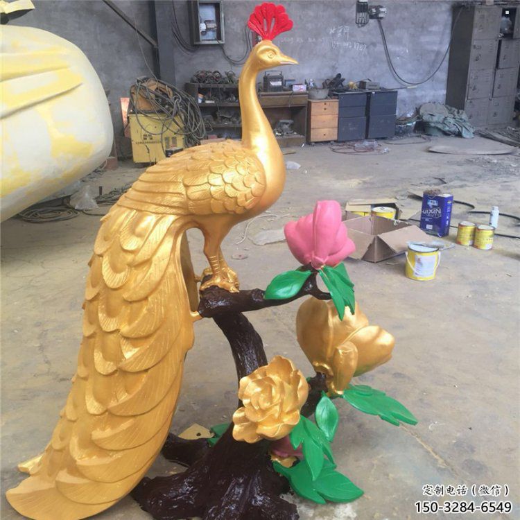 孔雀雕塑廠家，美陳雕塑，制造銅孔雀雕塑公司?