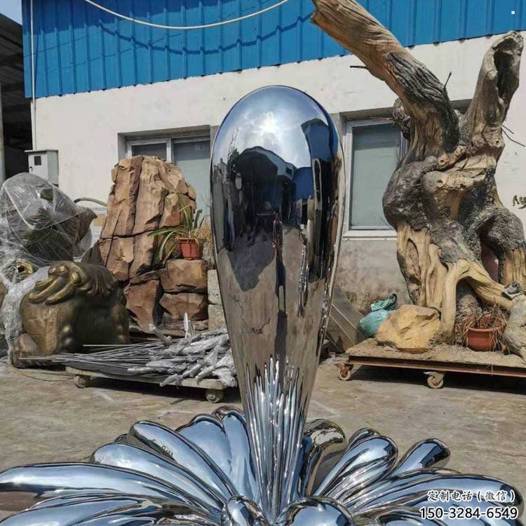 海浪雕塑制造商，城區小品，不銹鋼海浪紋雕塑定制
