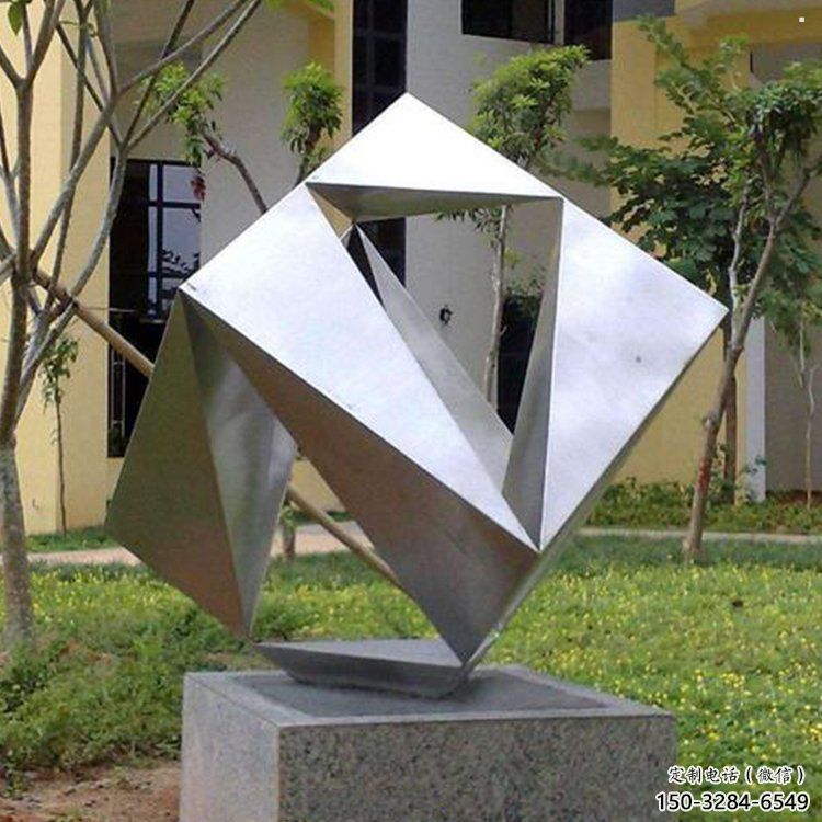 方塊雕塑生產，城區小品，不銹鋼方塊雕塑標準