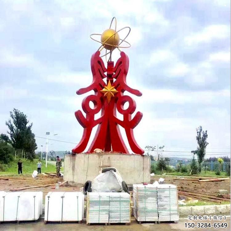 古文字雕塑服務(wù)商，景觀雕塑，不銹鋼古文字雕塑廠家