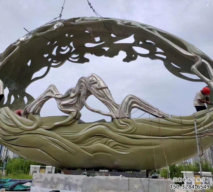 空心球雕塑點擊，城區小品，鏤空空心球雕塑承接