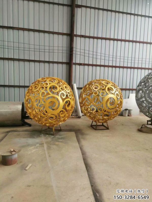 燈光球雕塑制作，美陳雕塑，不銹鋼燈光球雕塑優(yōu)選