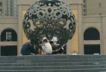 球體雕塑承接，鍛造工藝，不銹鋼球體雕塑訂做