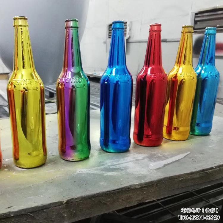 啤酒瓶雕塑觀賞型，廣場系列，玻璃鋼啤酒瓶雕塑優選