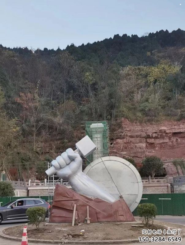 拳頭雕塑供求，中式工藝，不銹鋼拳頭雕塑廠家