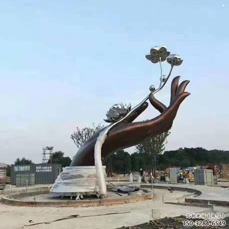 手拈花雕塑制造商,動(dòng)態(tài)雕塑,不銹鋼手拈花雕塑訂做 手拈花雕塑制造商,動(dòng)態(tài)雕塑,不銹鋼手拈花雕塑訂做