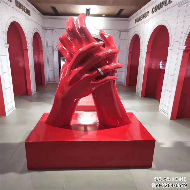 握手雕塑制作，歐式風格，地產不銹鋼握手雕塑優選