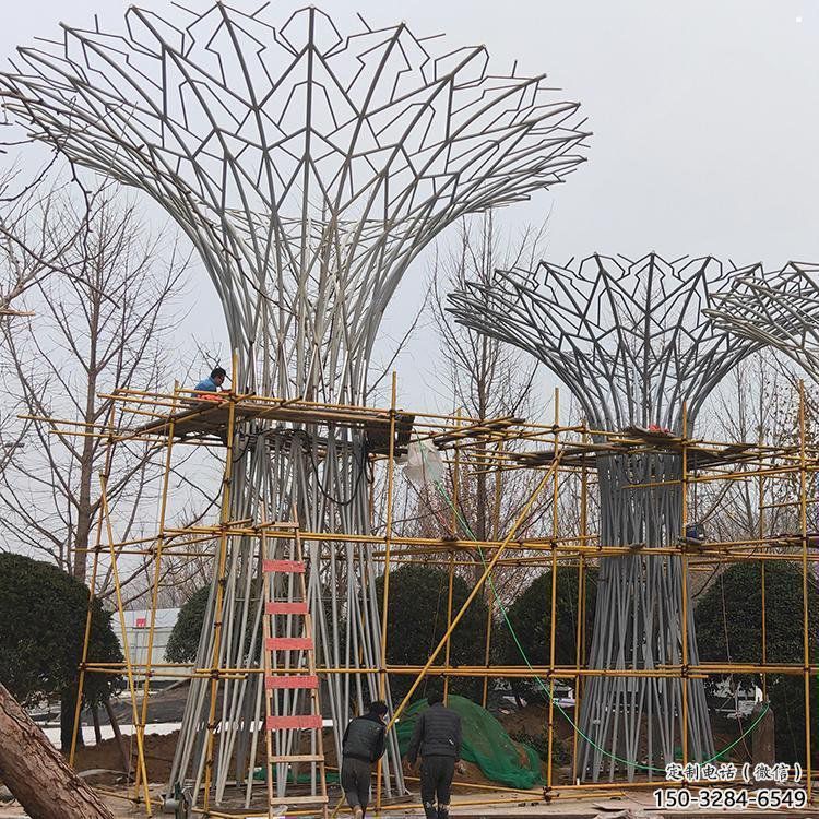 烤漆遮陽樹雕塑制造商，室外軟裝，鏤空遮陽樹雕塑制作