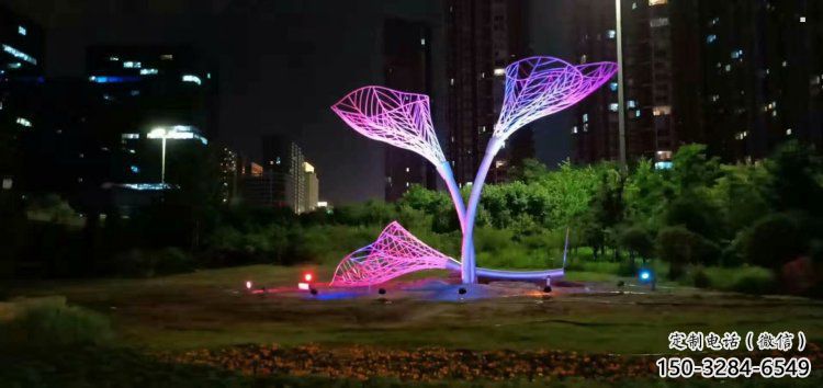 燈光樹(shù)葉雕塑廠，公園小品，燈光樹(shù)葉雕塑生產(chǎn)商