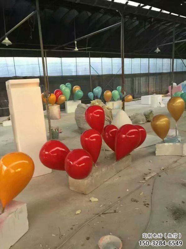 氣球樹雕塑加工，花園小品，制造玻璃鋼氣球樹雕塑廠家