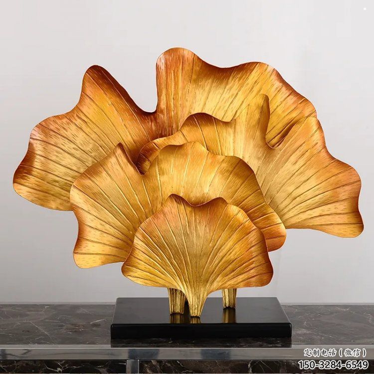 銀杏葉雕塑標(biāo)準(zhǔn)，烤漆工藝，不銹鋼銀杏葉雕塑精品