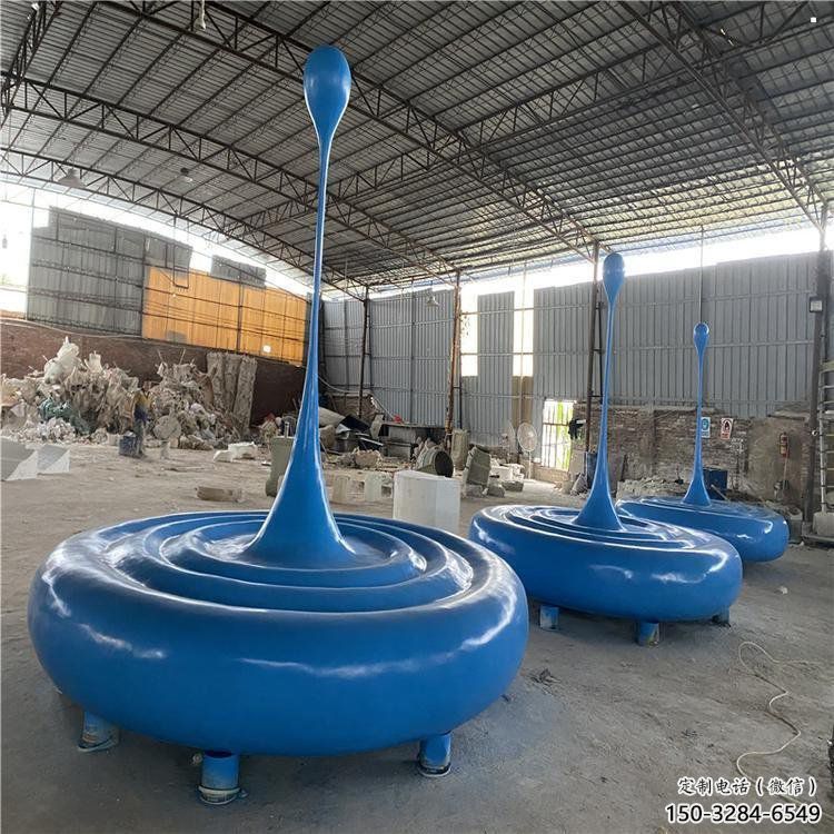 水滴雕塑觀賞型，街景小品，烤漆水滴雕塑常用