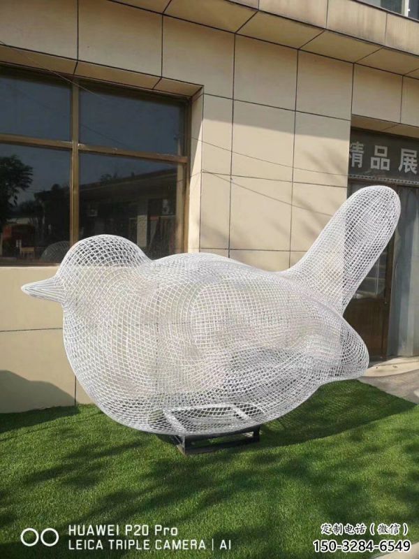 鏤空鳥雕塑優選，多彩藝術，抽象鐵藝小鳥雕塑選用