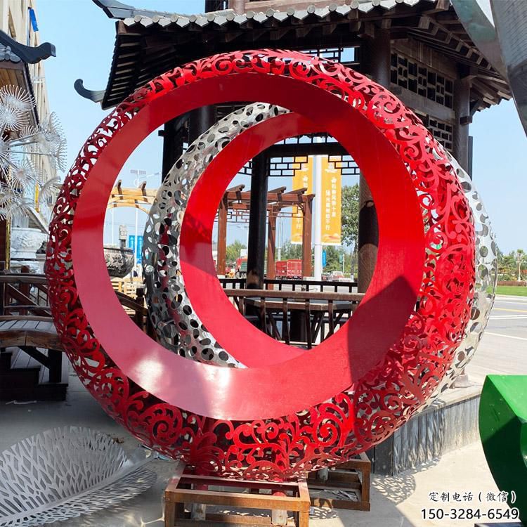 雙環雕塑精品,白鋼構件,別墅不銹鋼雙環雕塑供求 雙環雕塑精品,白鋼構件,別墅不銹鋼雙環雕塑供求