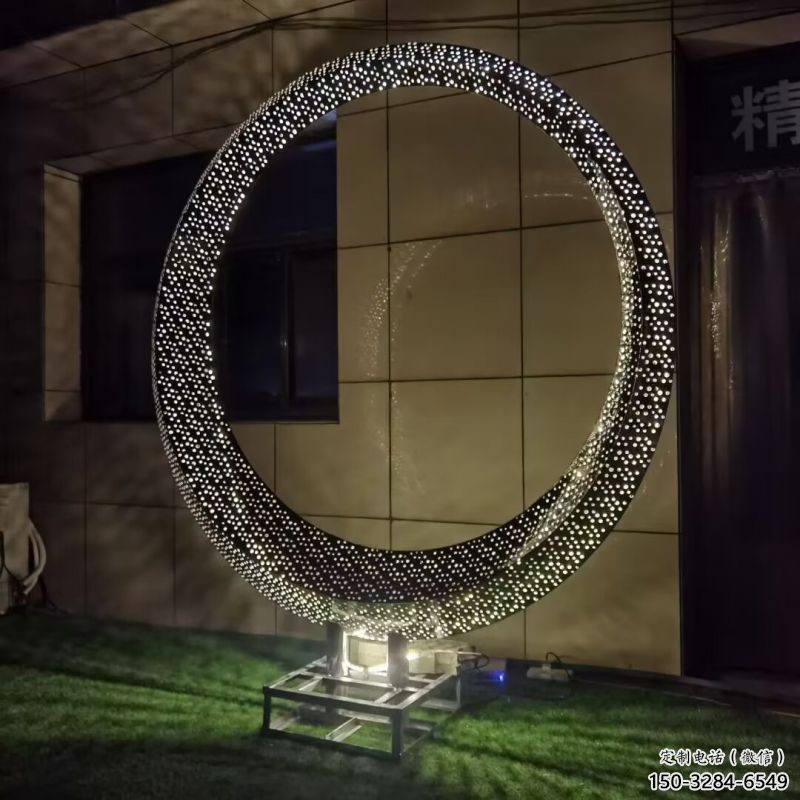 圓環雕塑生產，透雕系列，別墅燈光圓環雕塑生產商