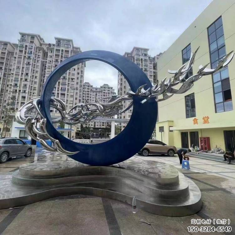 圓環(huán)雕塑定做,小區(qū)擺件,烤漆圓環(huán)雕塑制作 圓環(huán)雕塑定做,小區(qū)擺件,烤漆圓環(huán)雕塑制作