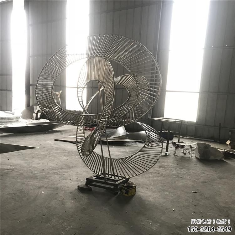 圓環雕塑供求，村標概念，鏤空圓環雕塑制作承接