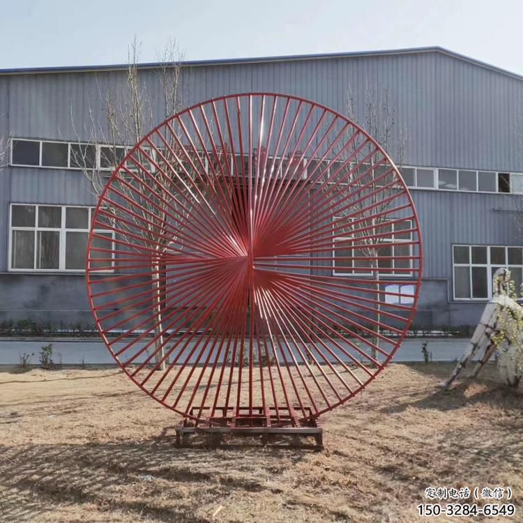 圓環雕塑生產，白鋼構件，美陳鏤空圓環雕塑通用
