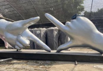 剪刀手雕塑供求，美陳雕塑，不銹鋼剪刀手雕塑制造