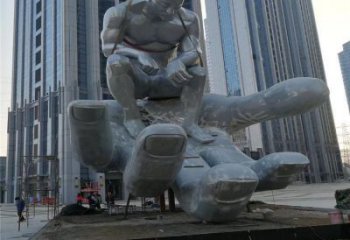 沉思者雕塑廠家，鍛造工藝，手托沉思者雕塑承接