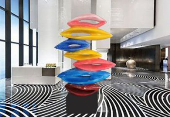 室內水滴雕塑，拉絲景觀雕塑，抽象效果