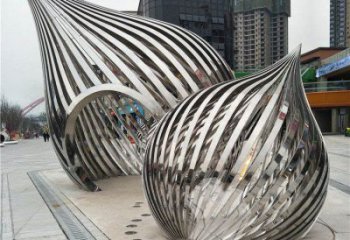 大型水滴雕塑常用，戶外擺放，鏤空水滴雕塑預定