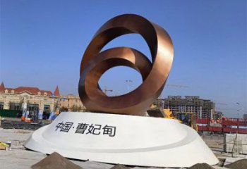 戶外圓環雕塑，烤漆歐式雕塑，抽象工藝