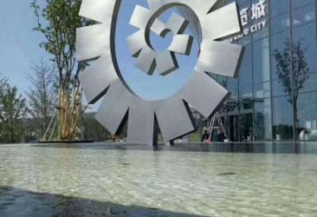 烤漆圓環雕塑制造商，室外軟裝，燈光圓環雕塑制作承接