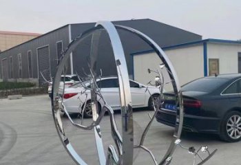 圓環樹雕塑指用，景觀雕塑，不銹鋼圓環樹雕塑點擊