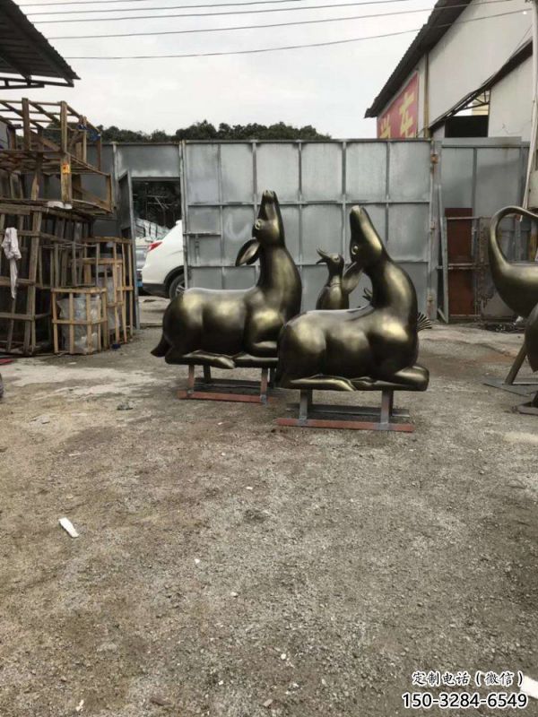 張掖小鹿雕塑選用，鍛造工藝，藝術抽象銅鹿雕塑標準