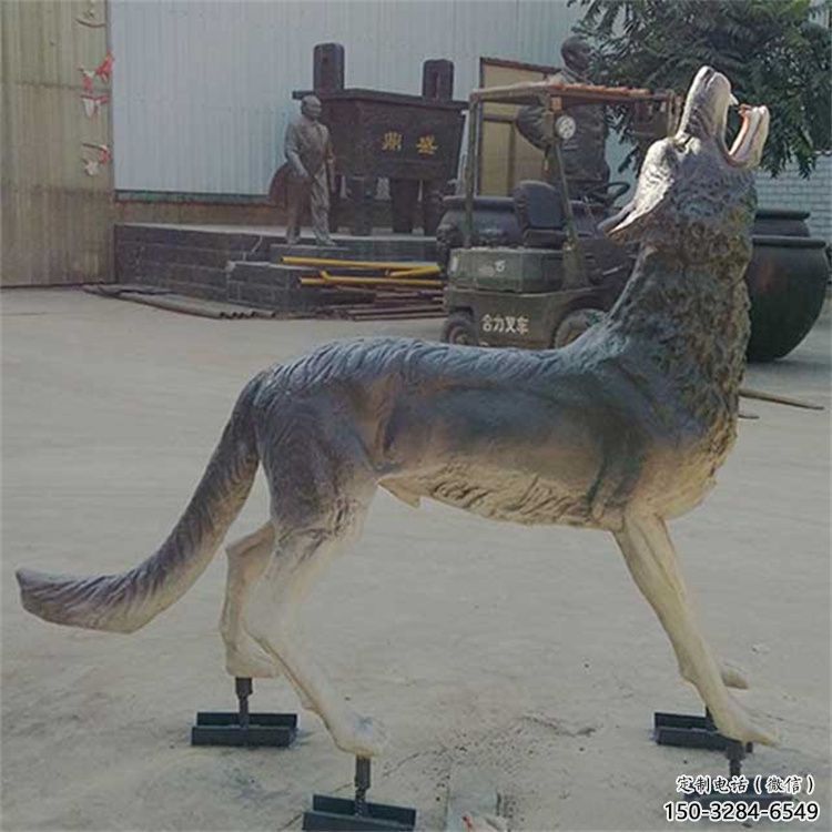 道外銅狼雕塑廠家，銅雕動物狼，仿真工藝制作