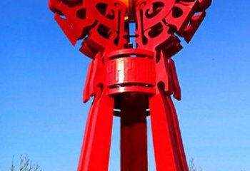 大慶精神堡壘火球雕塑，城市建筑雕塑，創意藝術設計