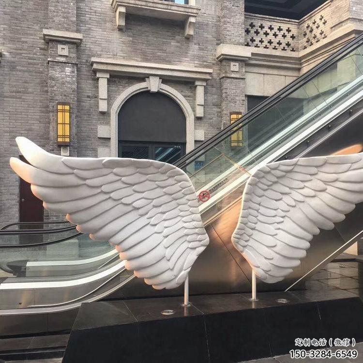 揚州景觀鳥翅雕塑制造，歐式風格，不銹鋼鳥翅雕塑定價