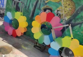 常德金銀花雕塑廠家，景區(qū)雕塑，城市不銹鋼金銀花雕塑