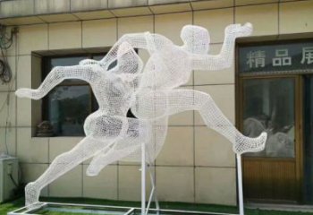 岳陽鏤空體育雕塑供求，白鋼構件，鐵藝人物雕塑觀賞型