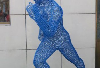 揚州鏤空跑步雕塑，標識雕塑，烤漆鐵藝人物雕塑優(yōu)選
