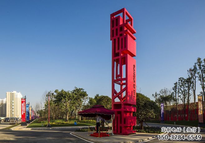 靈武住宅小區精神堡壘雕塑 靈武住宅小區精神堡壘雕塑