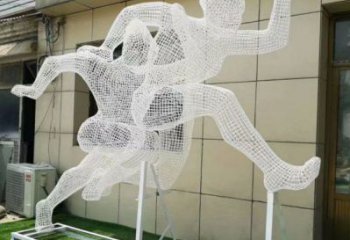 大東鏤空健兒雕塑制造，校園雕塑，金屬鐵藝人物雕塑展品
