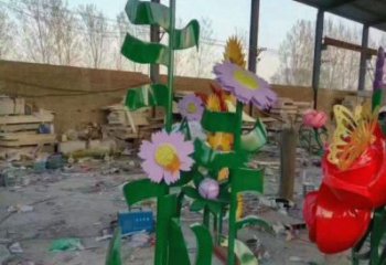 巴中茉莉花雕塑訂做，城市雕塑，不銹鋼茉莉花雕塑廠