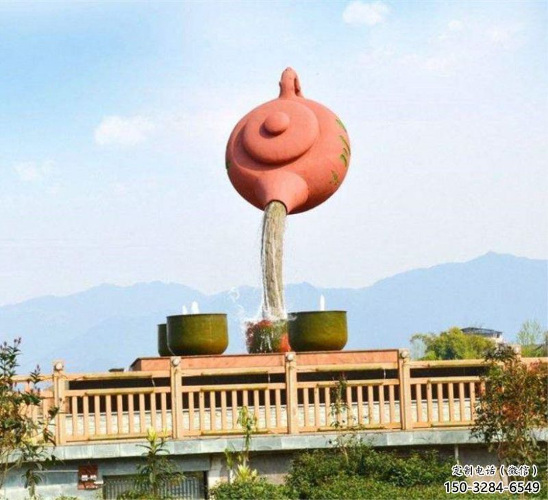 阿里公園天壺雕塑工廠，不銹鋼材質，圓雕形式