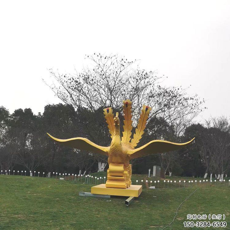 克拉瑪依鳳凰雕塑選用，美陳雕塑，鑄銅鳳凰雕塑工藝廠家
